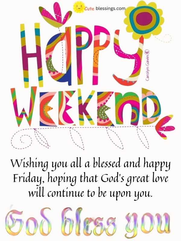 120+ Friday Blessings for a Happy Weekend – Cute Pics (2025)