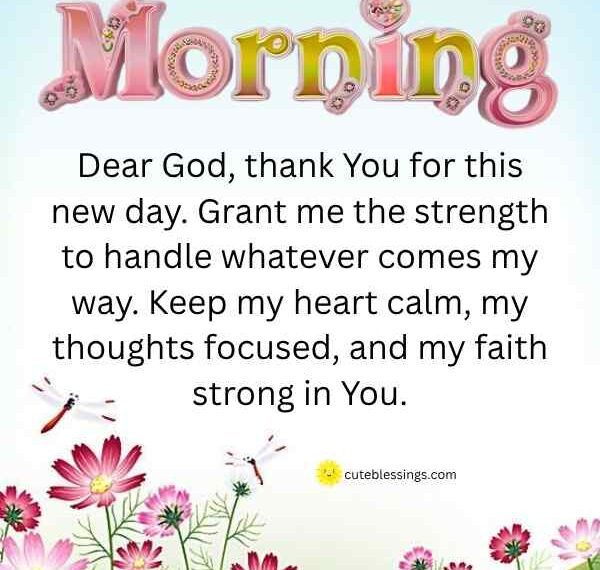 Powerful Good Morning Prayers with flowers